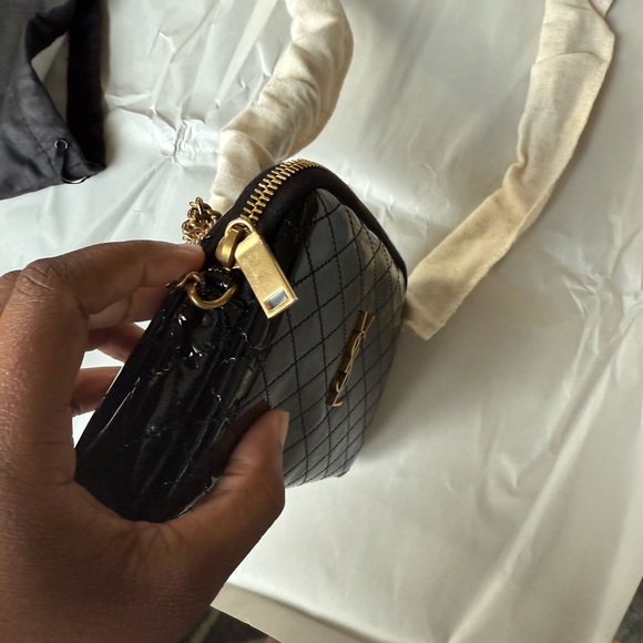 Saint Laurent Quilted Black Crossbody Bag NWT! - Picture 4 of 9